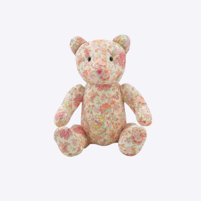 Bonnie plush toy bear created in liberty print