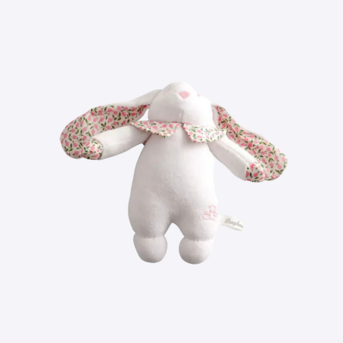 Aria, handmade plush bunny rattle