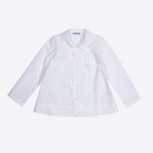 Load image into Gallery viewer, Audrey blouse button front in crisp white poplin