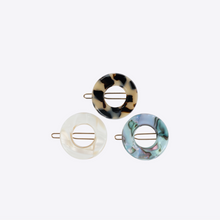 Load image into Gallery viewer, Round d&#39;orsay barrette in white or tortoise or blue